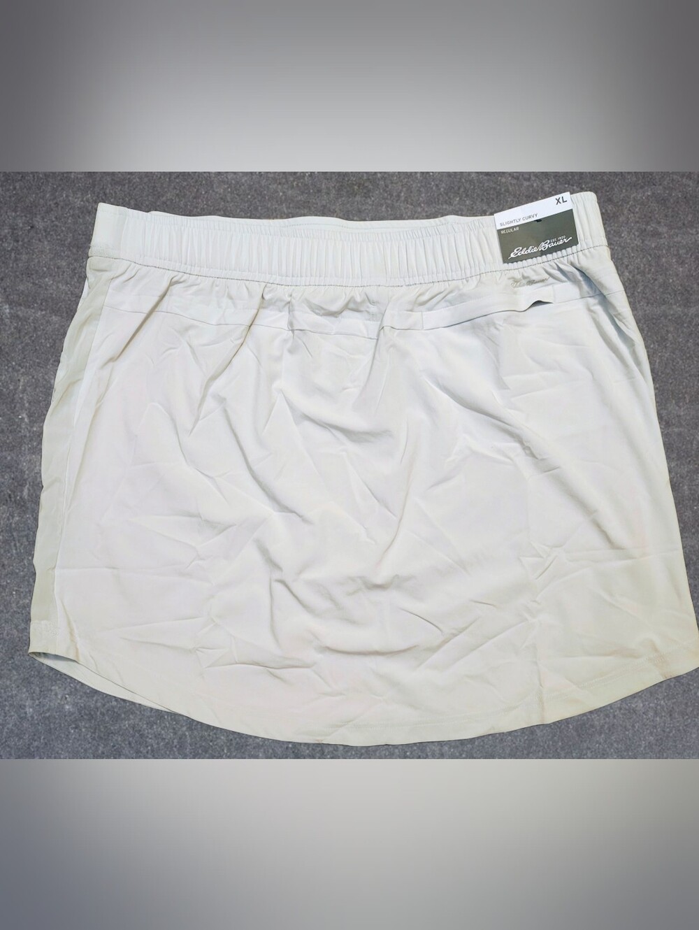 NWT Eddie Bauer WR Departure Mesh Inset Skort Cement Gray XL